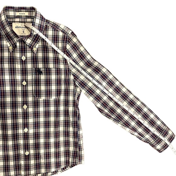 Abercrombie Kids Shirt Boy's Plaid Muscle Long Sleeve Button Cotton Small‎ - Picture 11 of 13